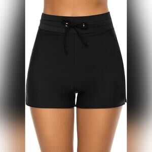 NWT Tournesol High Waisted Boy Shorts Swimsuit Bottoms, Medium (8-10)